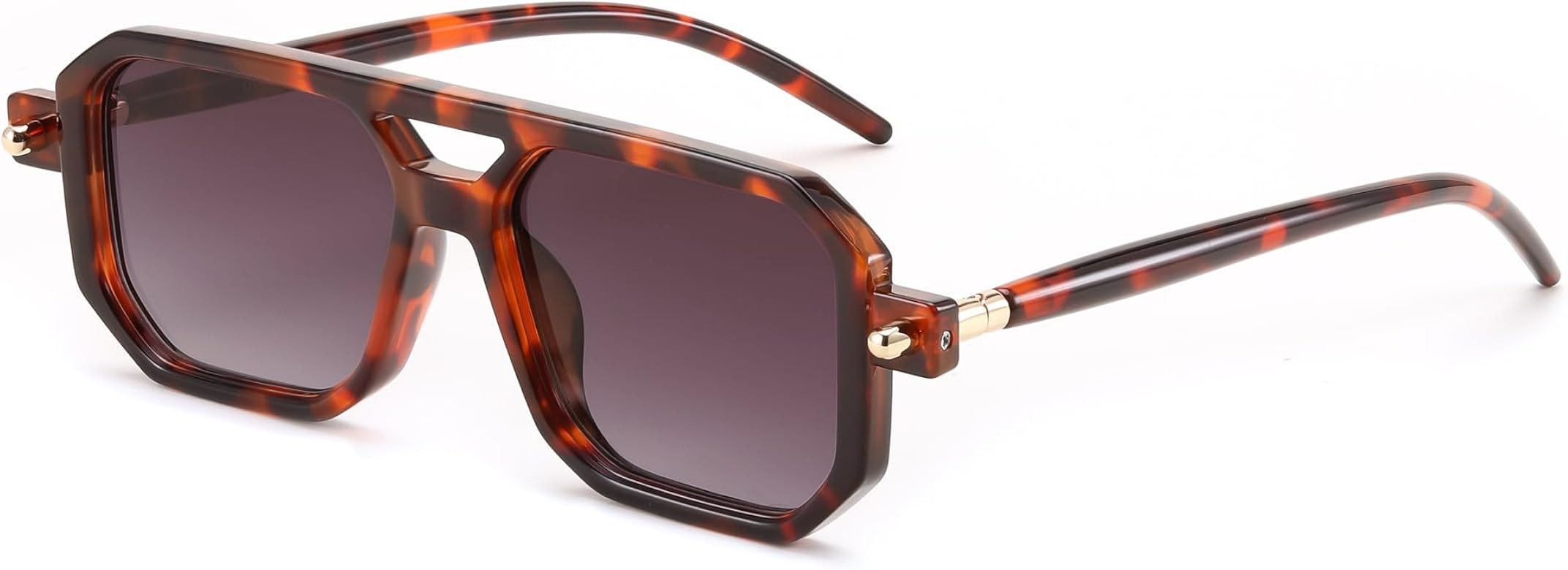 FEISEDY Vintage Square 70s Flat Aviator Sunglasses Women Men Classic Retro Stylish Frame UV400 Su... | Amazon (US)