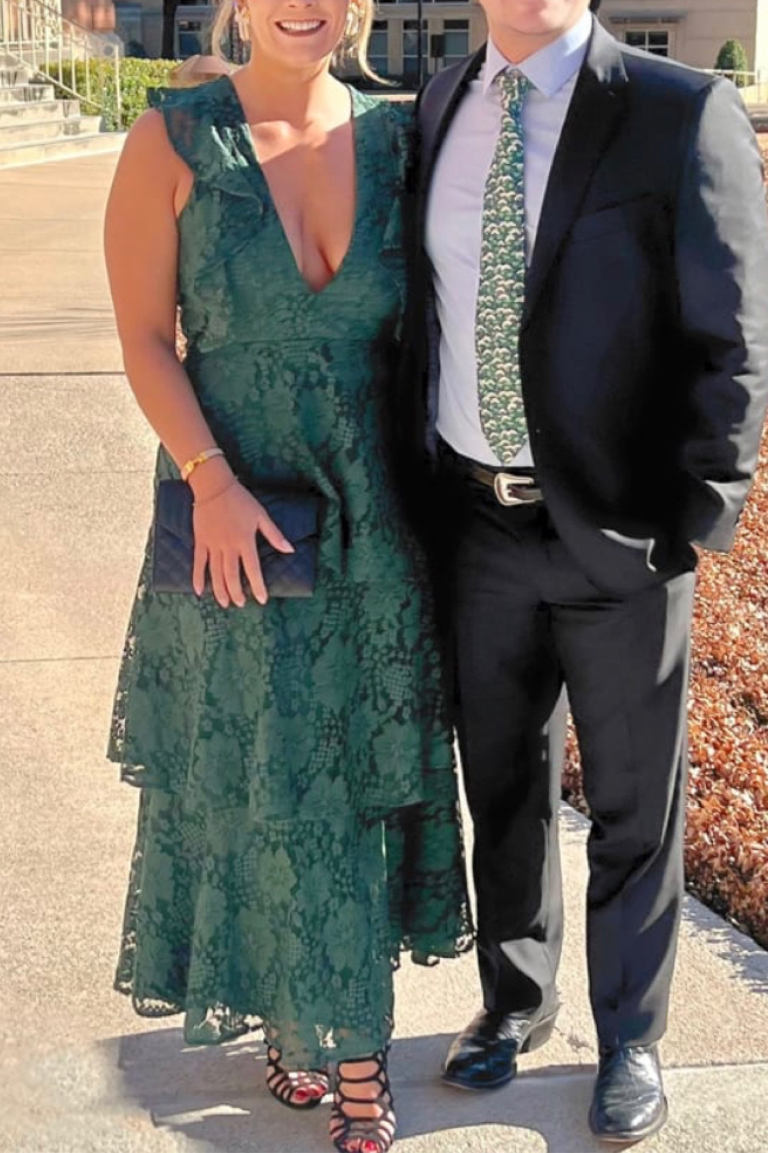 This forest green wedding guest dress is perfect for spring and summer wedding guest outfits!

#LTKunder100 #LTKU #LTKwedding