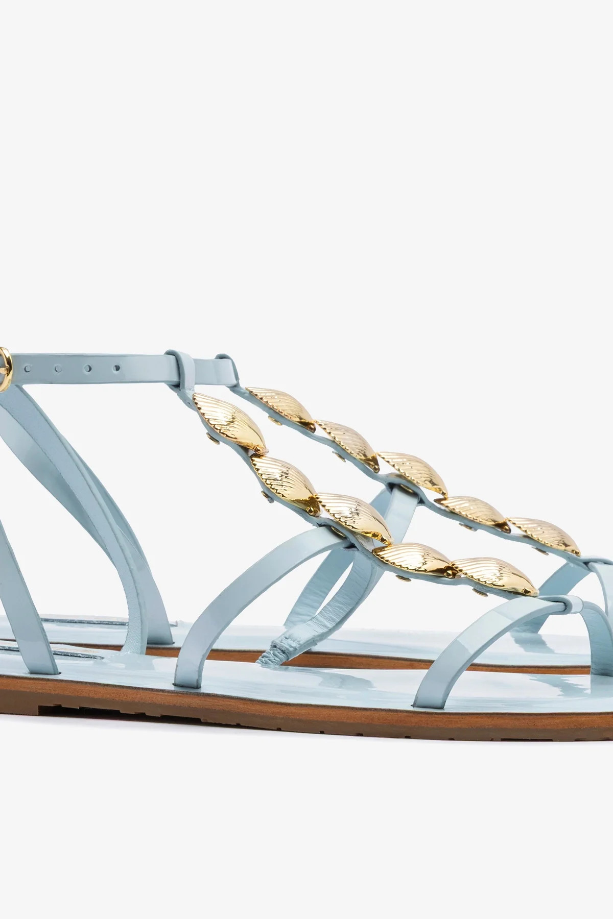 Coquile Flat Sandal Maya Patent Leather | Larroude