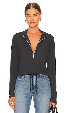 Chaser Long Sleeve Zipper Mock Neck in Phantom from Revolve.com | Revolve Clothing (Global)