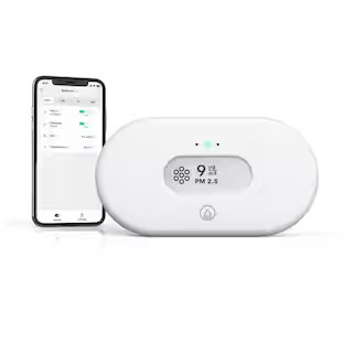 View Air Quality Battery-Operated Indoor Air Quality Monitor with Wi-Fi, for PM2.5, Humidity and Temperature | The Home Depot
