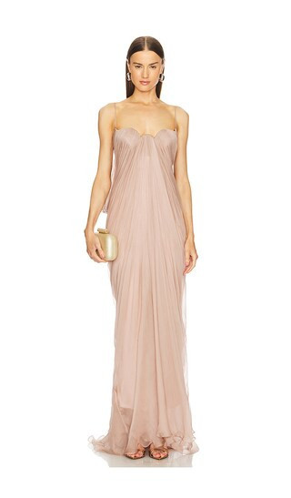 Maria Lucia Hohan Alaya Gown in Blush. - size 36/2 | Revolve Clothing (Global)