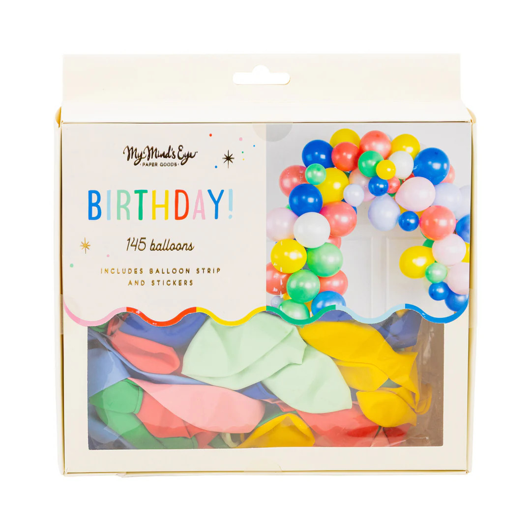 Bright Birthday Balloon Garland Set | My Mind's Eye