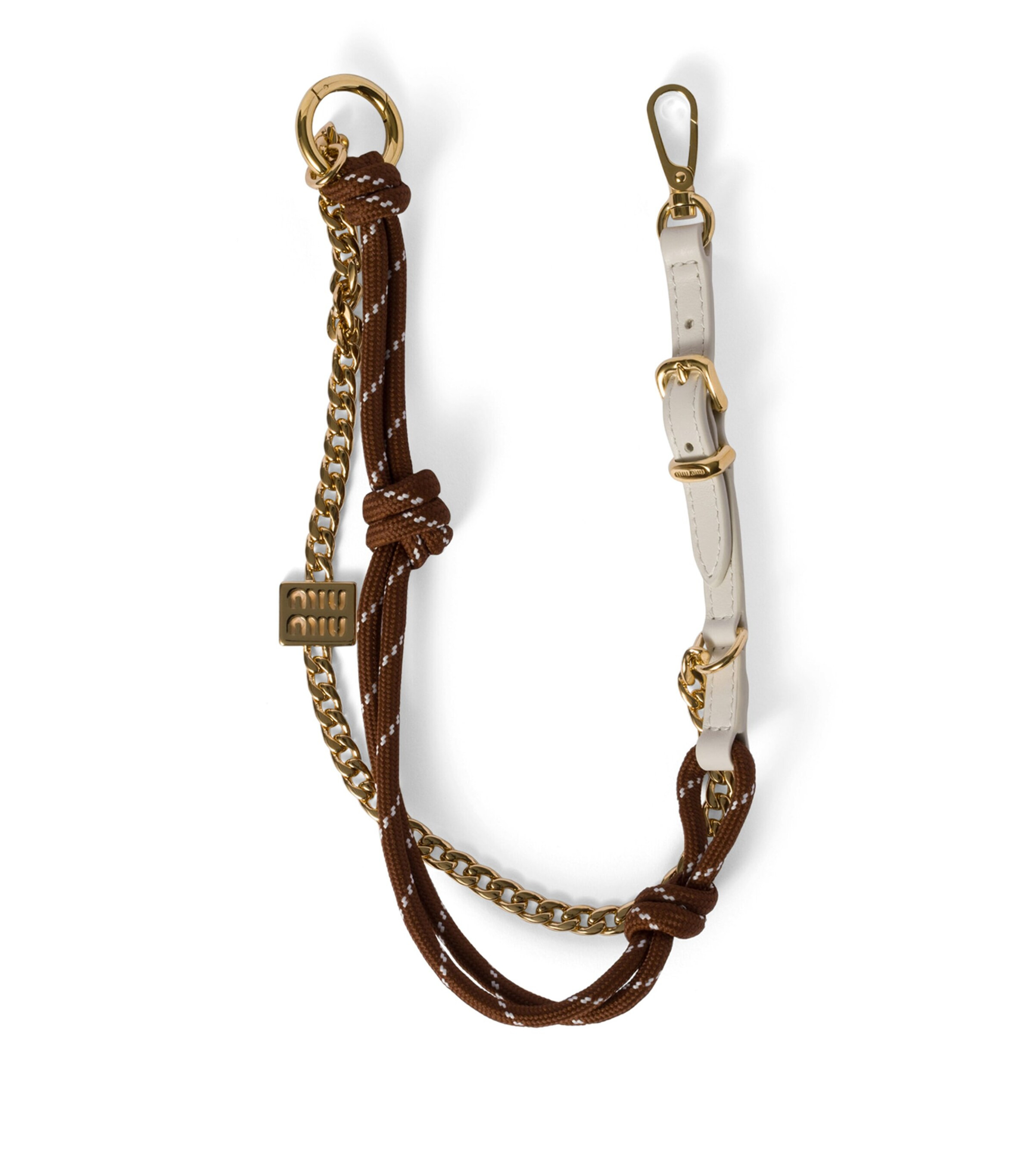 Miu Miu Leather, Cord and Metal Bag Charm | Harrods