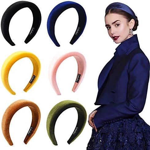 Headbands Women Hair Head Bands - 6 Pcs Diademas Para Mujer De Moda Accessories Velvet Padded Hea... | Amazon (US)