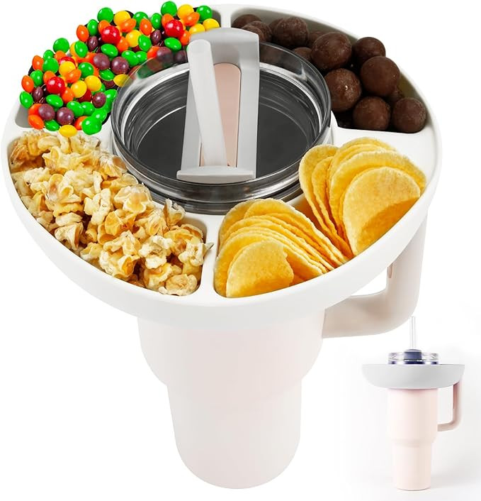 Snack Bowl for Stanley 40 oz Tumbler, Reusable Snack Storage Top Ring Candy Tray Nuts Platter Con... | Amazon (CA)