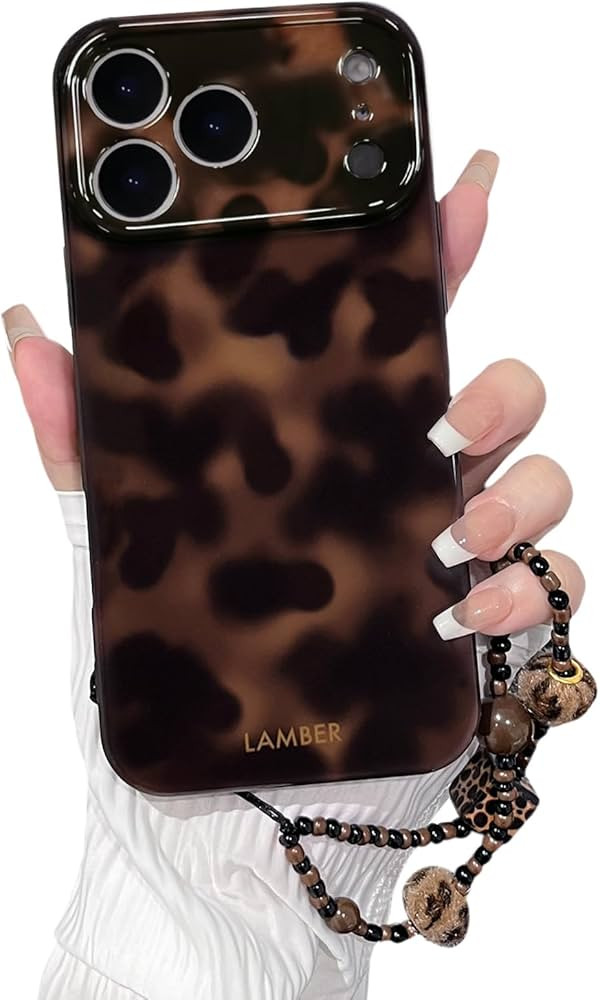 NITITOP Compatible for iPhone 17 Pro Max Case with Chain Lanyard Strap Stylish Leopard Print Brow... | Amazon (CA)