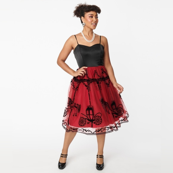 NWT Carousel Pattern Bertie Swing Dress Unique Vintage Size Large Retro Pinup | Poshmark