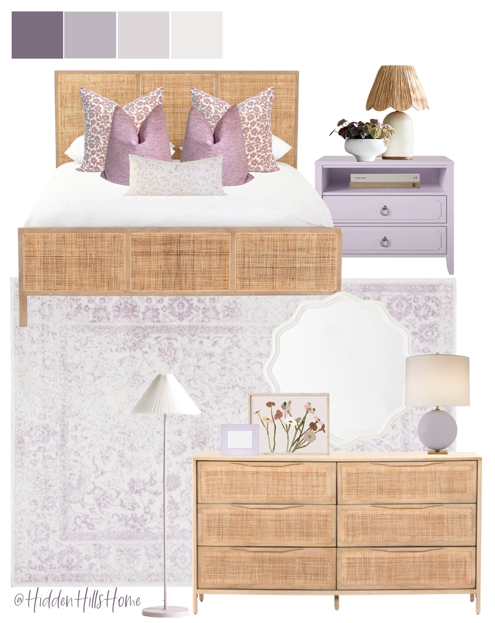 Teen girls bedroom, lavender bedroom decor, girls room mood board, purple bedroom decor, cute girls bedroom decor ideas #girlsbedroom

#LTKhome #LTKsalealert