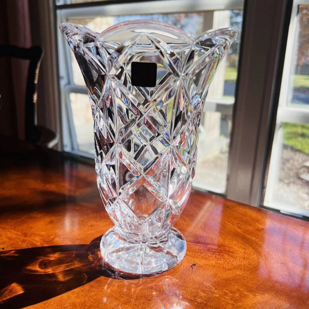 Waterford Marquis Crystal Vase Salloped Rim Diamond Cuts Made in Austrailia - Etsy | Etsy (US)