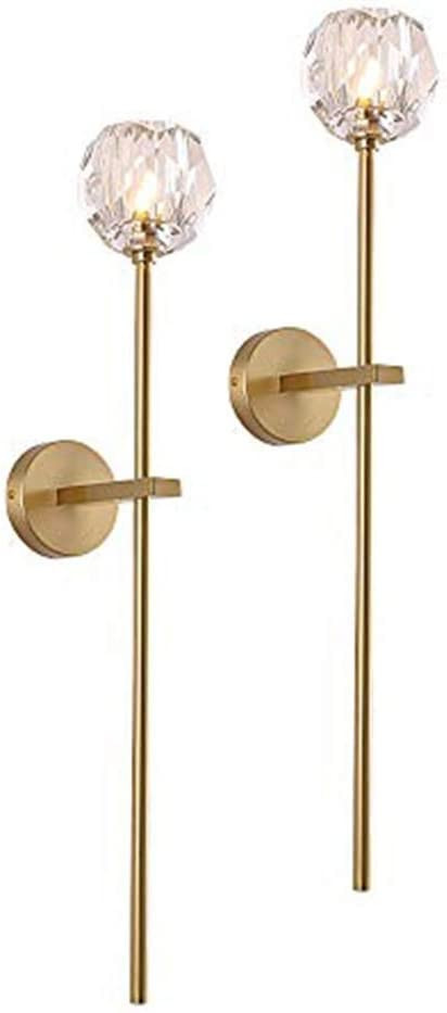 BOKT Modern Crystal Wall Sconce Luxury Long Strip Crystal Wall Sconce Set of 2 Vintage Rustic Wal... | Amazon (US)