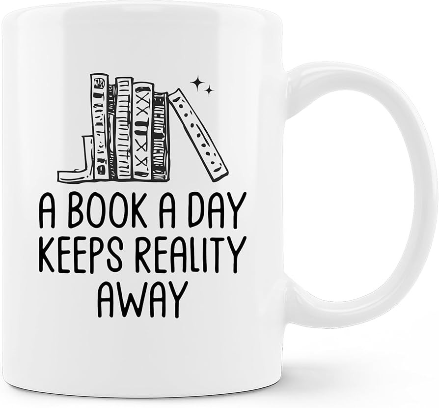 Book Lovers Mug Ceramic 11oz - Book Mugs for Women Book Lovers, Librarian Book Club Gifts for Boo... | Amazon (US)