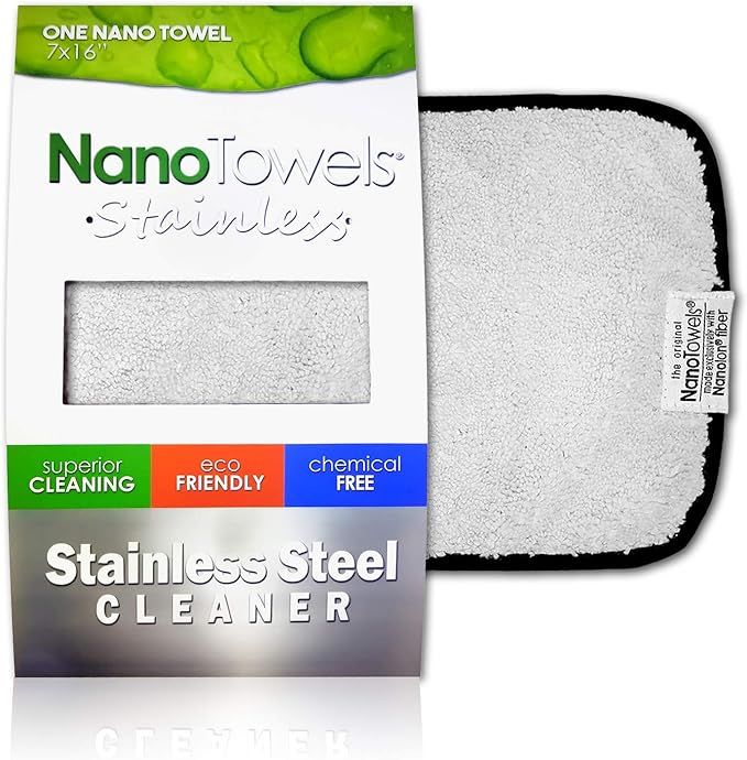 Nano Towels Stainless Steel Cleaner | The Amazing Chemical Free Stainless Steel Cleaning Reusable... | Amazon (US)