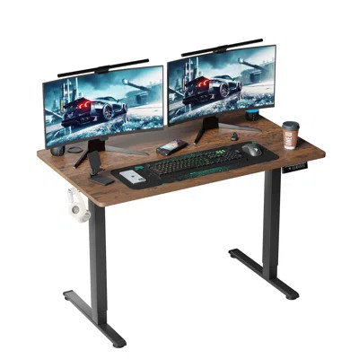 Electric Standing Desk Inch Large Space Computer Desk Height Adjustable Office Desk Writing Table With Headphone Holder 2 Memory Adjustable Function | Wayfair North America