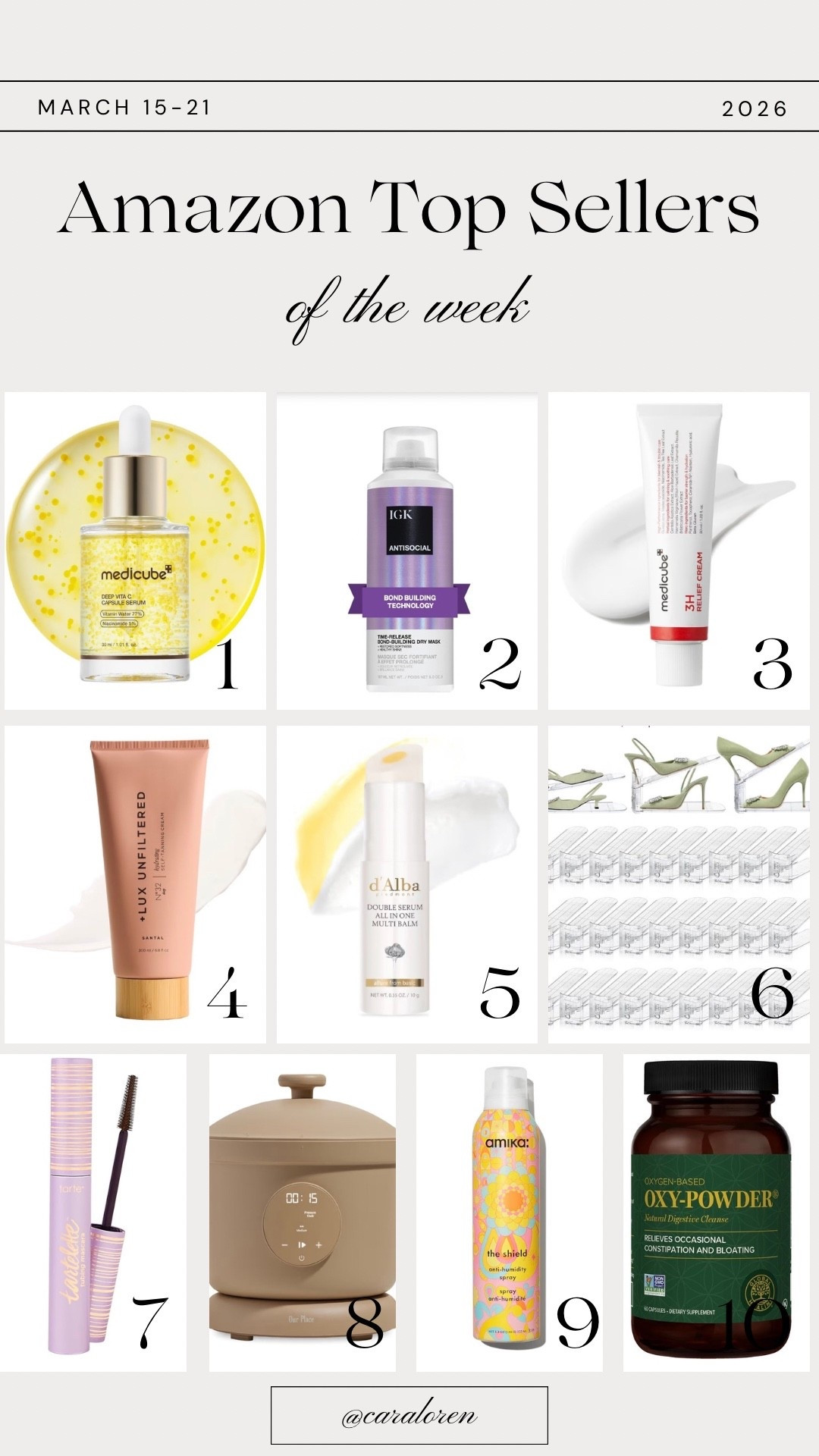 Last week’s Amazon best sellers

#LTKBeauty