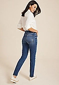 Goldie Blues™ Dark High Rise Slim Straight Jean | Maurices