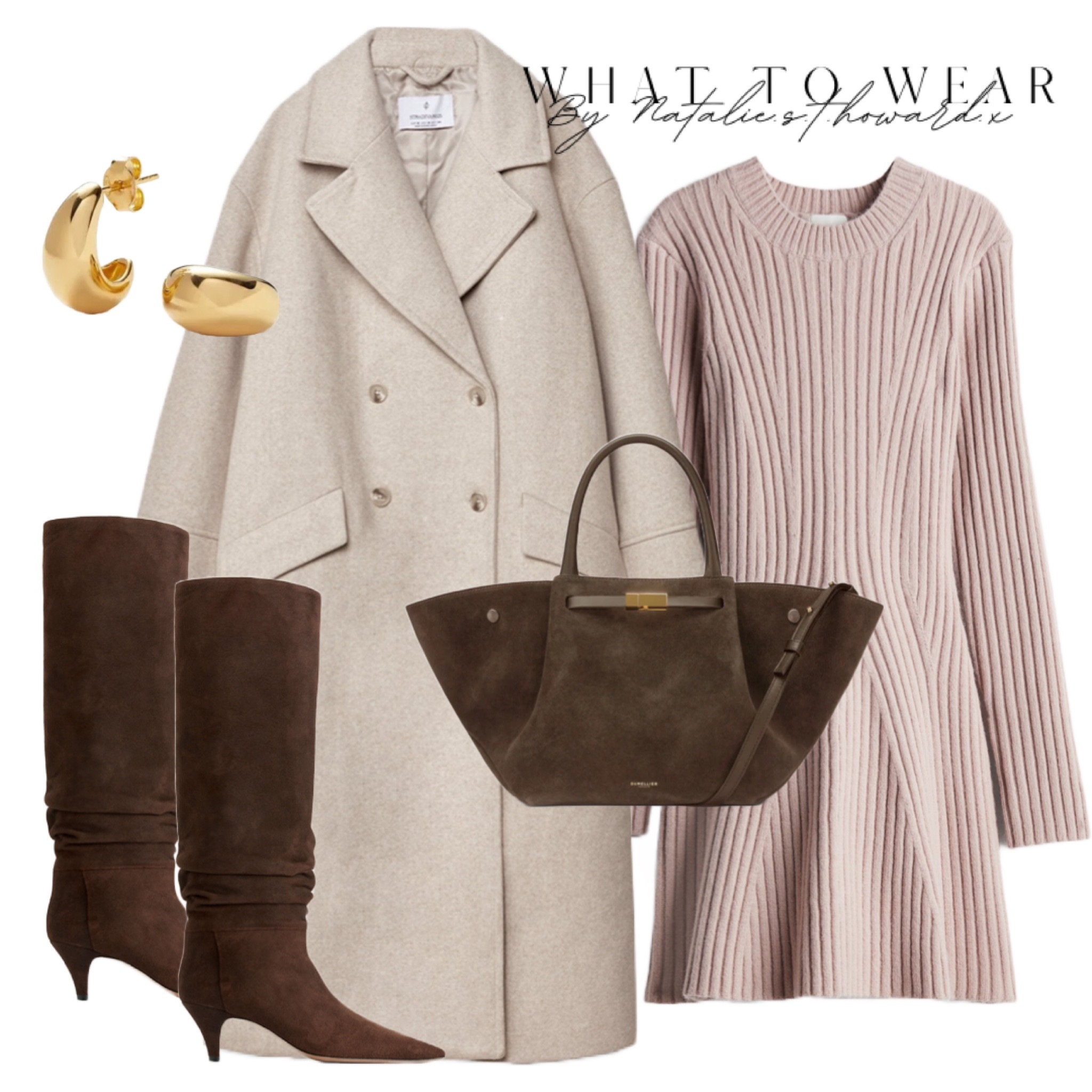 Pink brown and cream. Such a gorgeous colour combo for autumn! I love these ribbed knit dresses. Could wear this to work or for a nice girls brunch. 

#LTKautumn #LTKstyletip #LTKuk