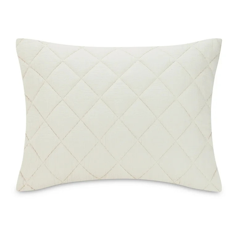 Better Homes & Garden Papyrus Beige Diamond Gauze Cotton, Standard Sham (2 Count) | Walmart (US)