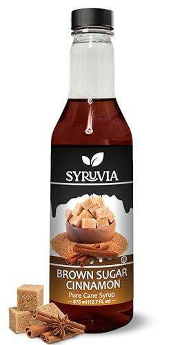 Syruvia Brown Sugar Cinnamon Coffee Syrup - 12.7 fl oz (375 ml) Premium Coffee Flavoring Syrup - Kosher Coffee Syrups, Gluten Free, No Coloring, Perfect for Drinks, Soda, Shakes, Desserts, and More. | Amazon (US)