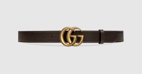 Gucci Leather belt with Double G buckle | Gucci (AU)