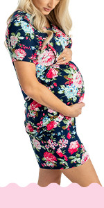 DOUBLE THE SPRINKLES Maternity Nursing Pajama Set | Breastfeeding Sleepwear for Moms Short Sleeve... | Amazon (US)