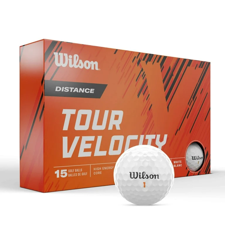 Wilson Tour Velocity™ Distance Golf Balls - White, 15 Balls | Walmart (US)