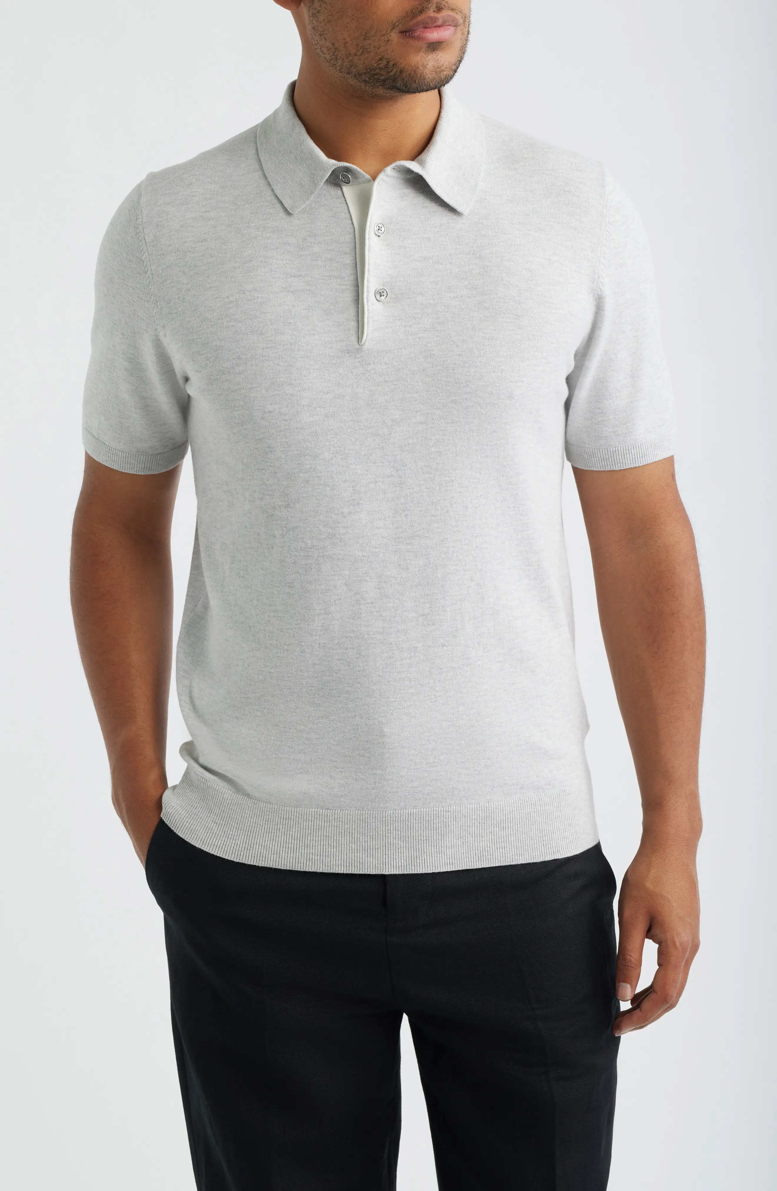 Finch Short Sleeve Linen & Cotton Polo Sweater (Men) | Nordstrom | Nordstrom