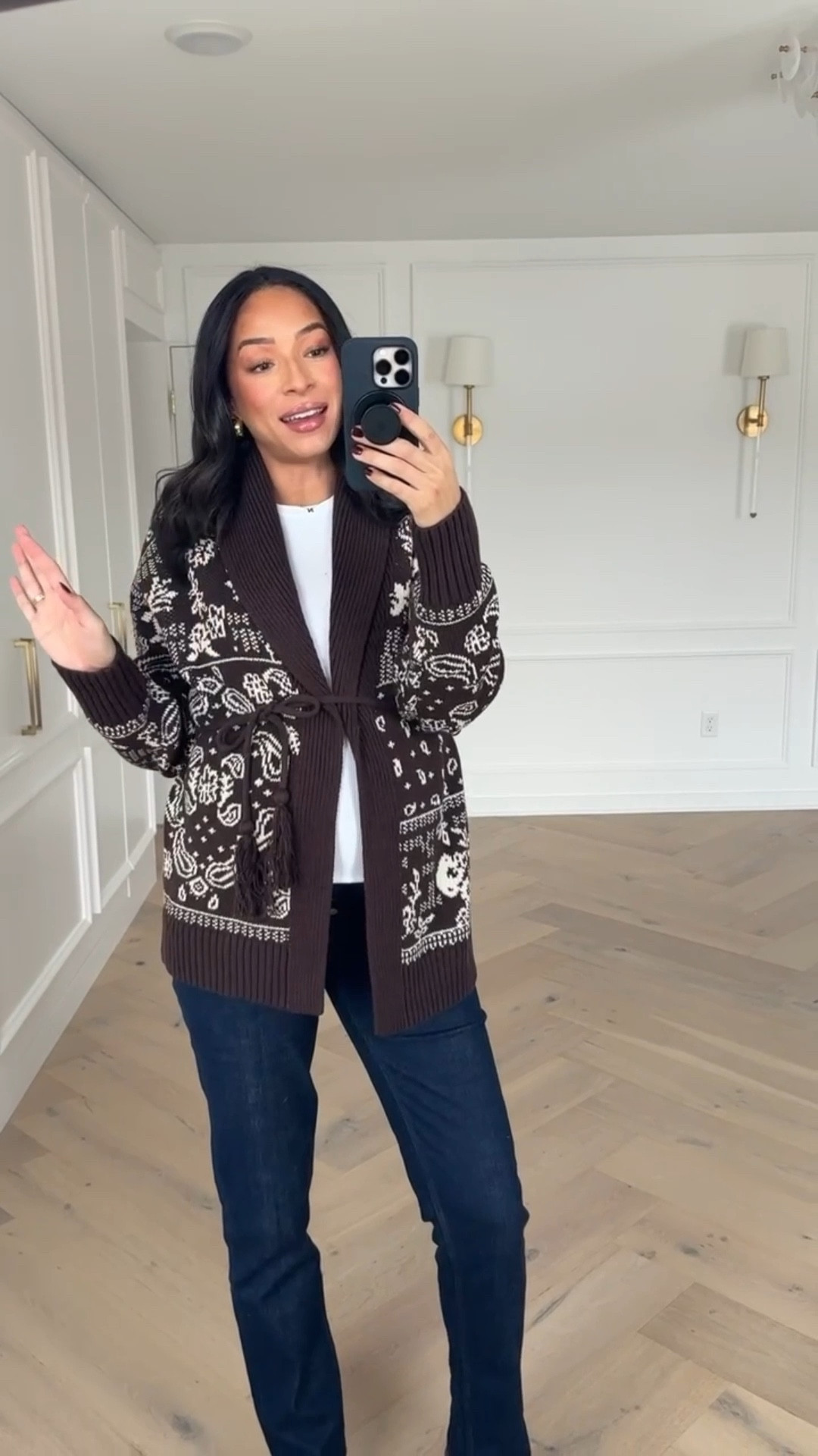 Under $75 + $25 off of orders over $125!! This belted cardigan is so cute and can be dressed up or down 🤎 Wearing size S white tee, size M belted cardigan and size 26 long straight leg jeans (rinse) 

Winter outfit 
Winter style 
Winter fashion 
Abercrombie sale 
Casual outfit 

#LTKSeasonal #LTKSaleAlert #LTKootd