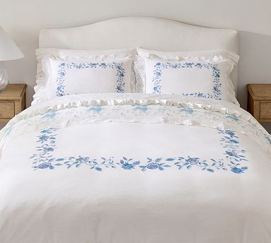 LoveShackFancy Blue Rose Duvet Cover | Pottery Barn (US)