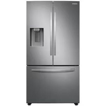 Samsung 27-cu ft French Door Refrigerator with Dual Ice Maker (Fingerprint Resistant Stainless St... | Lowe's