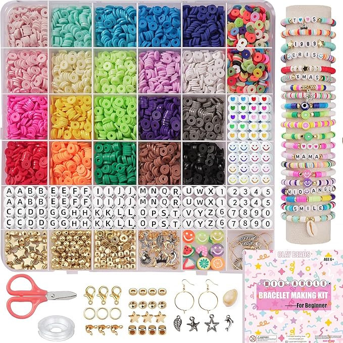Mio Angle Bracelet Making Kit for Beginner 5000Pcs Preppy Polymer Friendship Bracelet Making with... | Amazon (US)