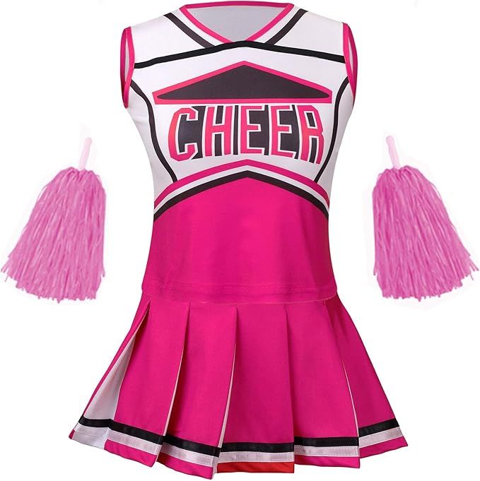 yolsun Cheerleader Costume for Girls Halloween Cute Uniform Outfit | Amazon (US)