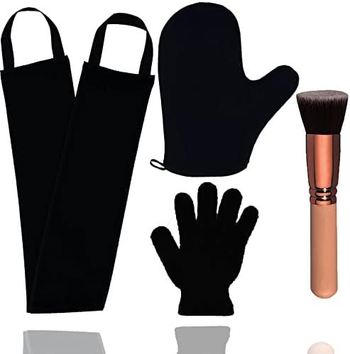 4 Pack Self Tanning Mitt Applicator Kit, with Self Tanning Glove, Self Tan Back Applicator, Exfol... | Amazon (US)