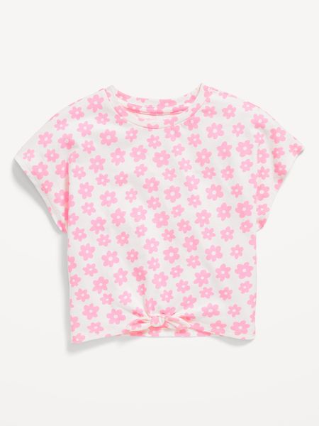 Printed Dolman-Sleeve Tie-Front T-Shirt for Toddler Girls | Old Navy (US)