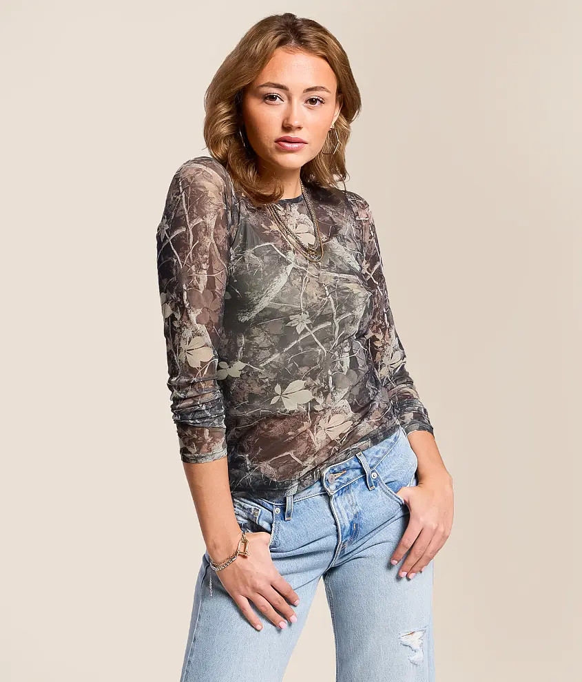 Camo Mesh Top | Buckle