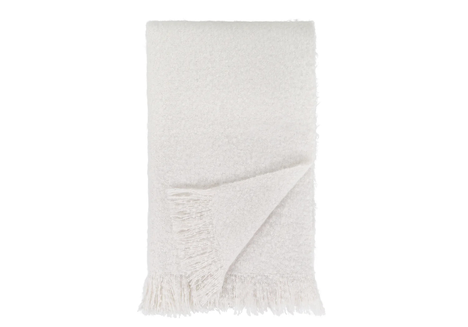 WHITE MOHAIR THROW BLANKET | Alice Lane Home Collection