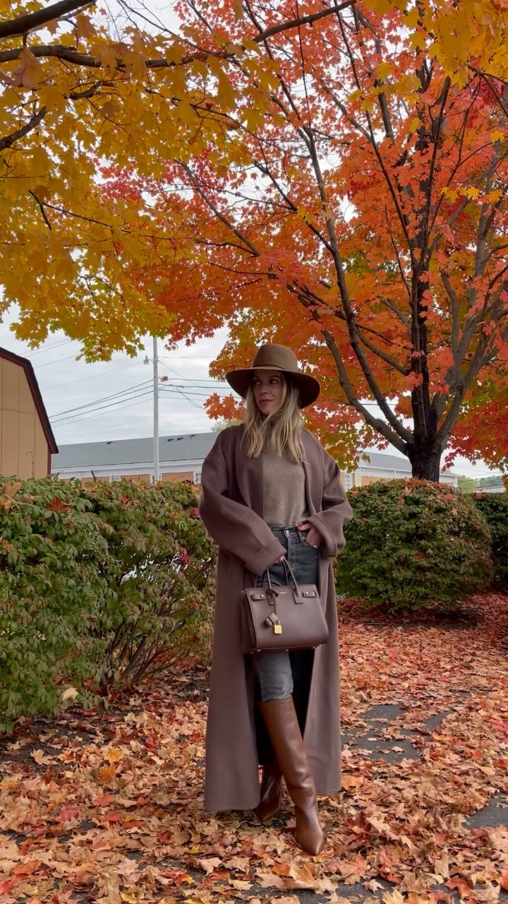 Fall outfit with wool hat, dark brown wool coat, slim leg jeans with tall brown stiletto boots

#LTKSeasonal #LTKOver40 #LTKTravel