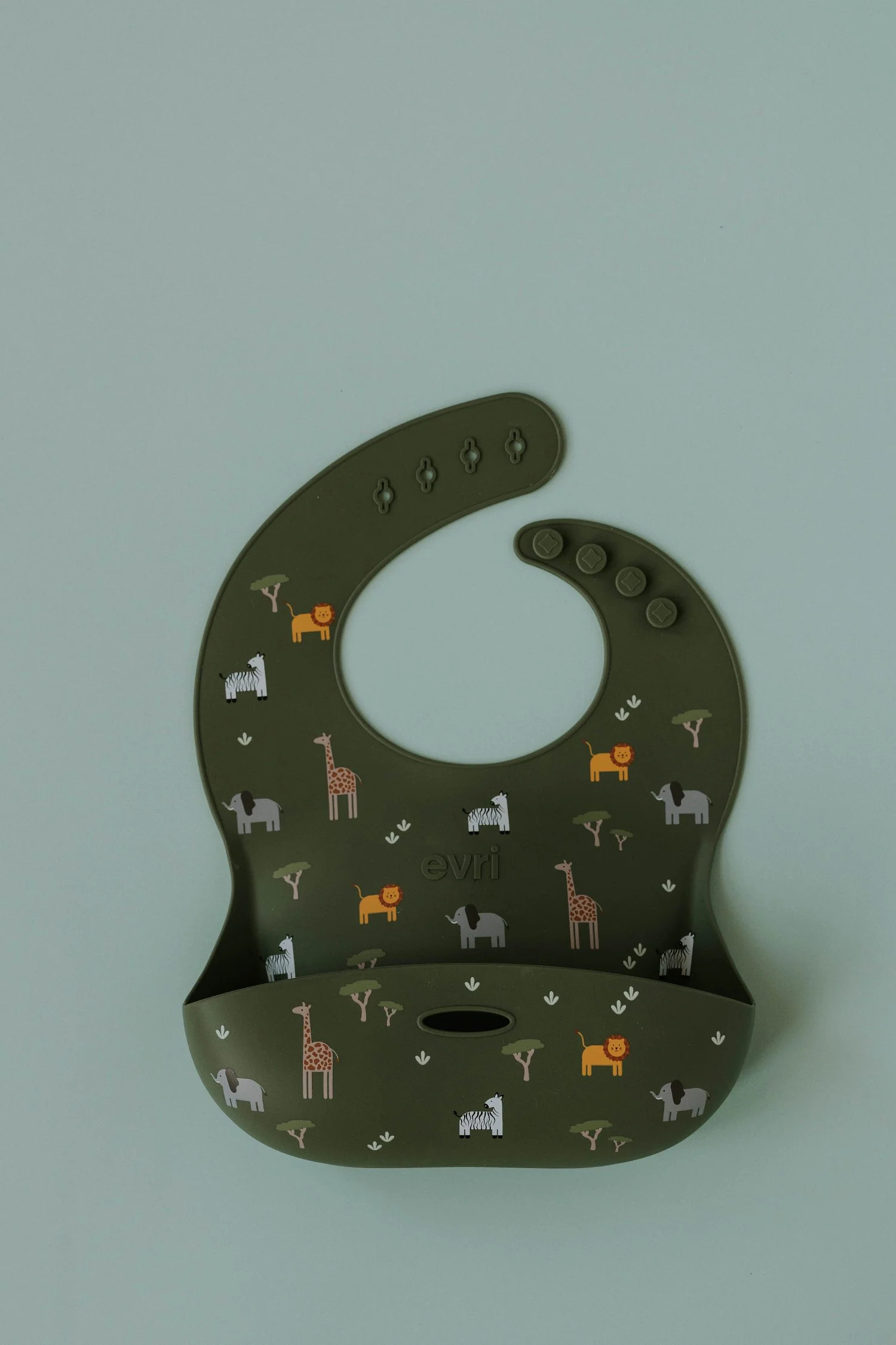 Printed Silicone Bib Safari | Evri LLC