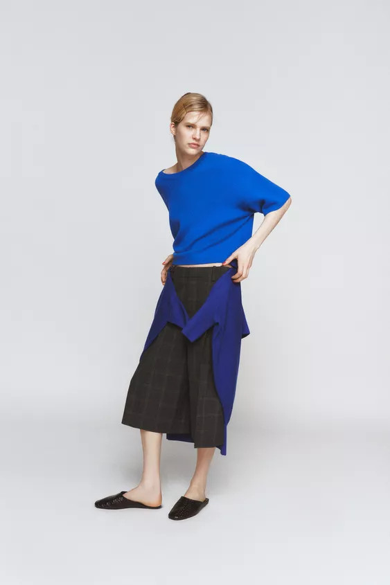 100% WOOL WIDE SLEEVE JUMPER | Zara UK