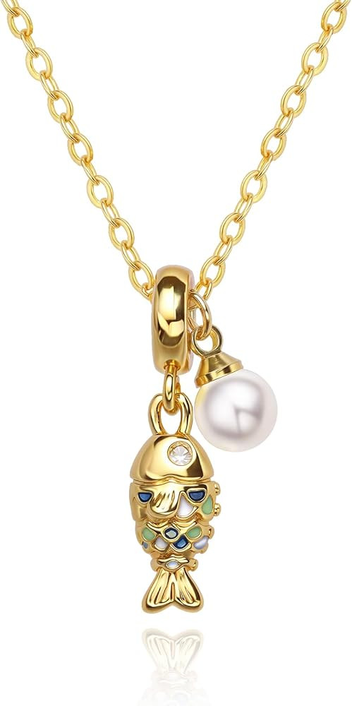 14K gold plated Dainty Necklace for Women Inspirational necklace Gifts for family and friends Oce... | Amazon (US)