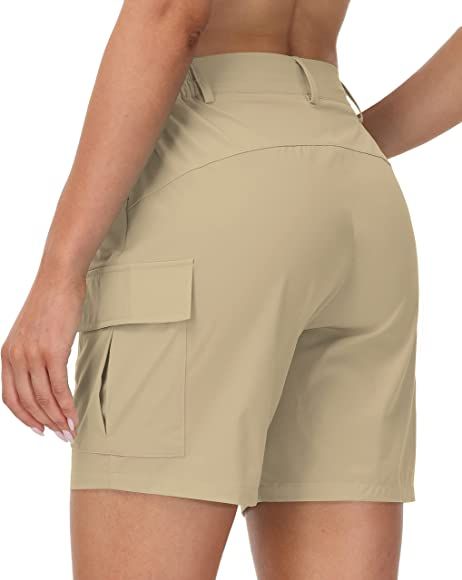 Cakulo Women's Hiking Cargo Bermuda Shorts 5"/7" Quick Dry Lounge Stretch Golf Fishing Walking Short | Amazon (US)