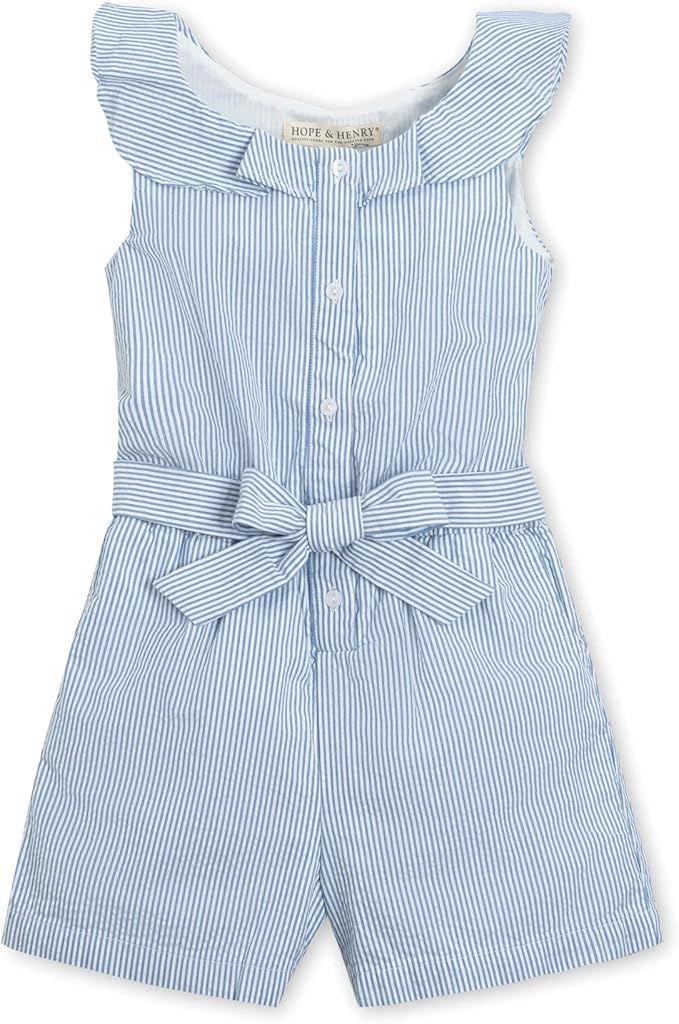 Hope & Henry Girls Sleeveless Bow Romper | Amazon (US)