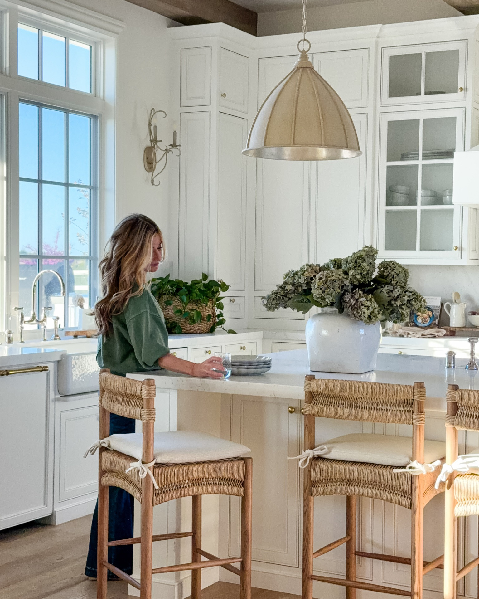 Clean kitchen moments!  Linking my counter, stools, lighting, faucet, favorite, stepping stool, hardware, and these amazing flowers! And some of my favorite kitchen decor!

#LTKmomlife #LTKdayinmylife #LTKHome
