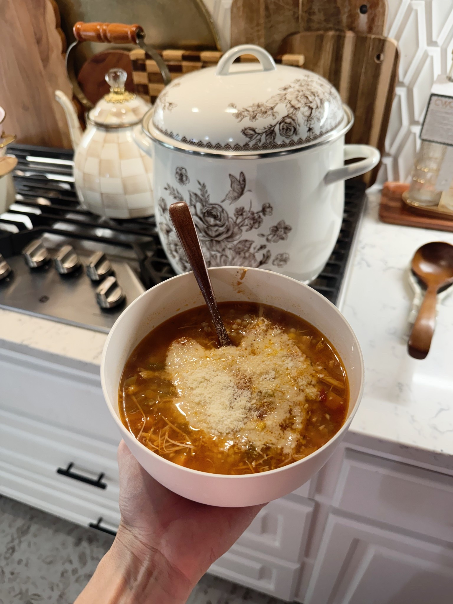 “Nanny’s soup” for breakfast and links to my pot and pieces from the same collection that I have on the way! Pioneer woman has my heart with this one! 

#LTKHome