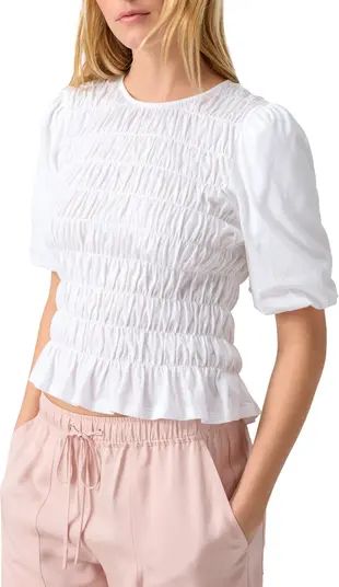 Sanctuary Together Again Shirred Puff Sleeve Top | Nordstrom | Nordstrom
