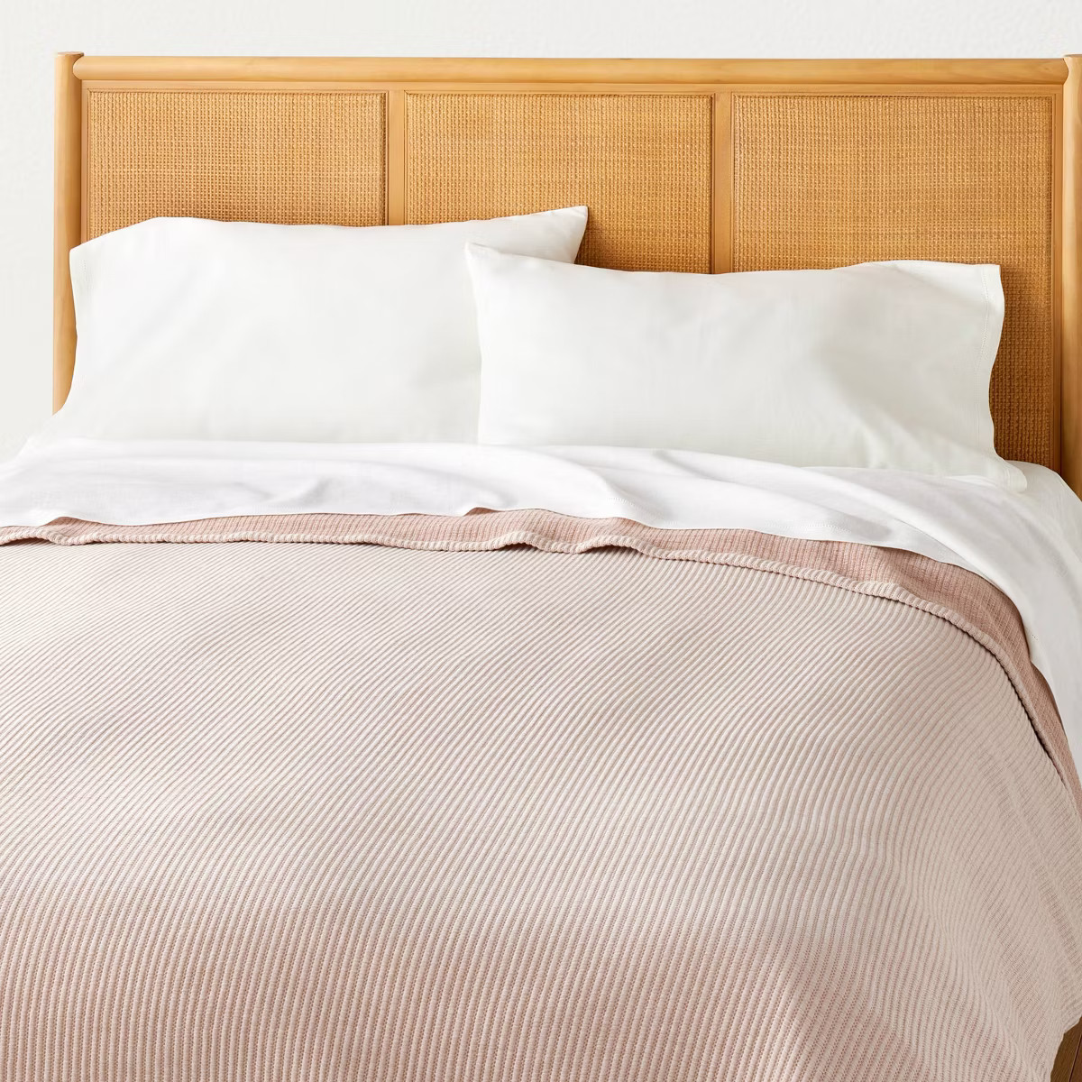 Textured Wavy Stitch Matelassé Coverlet Clay Brown - Hearth & Hand™ with Magnolia | Target