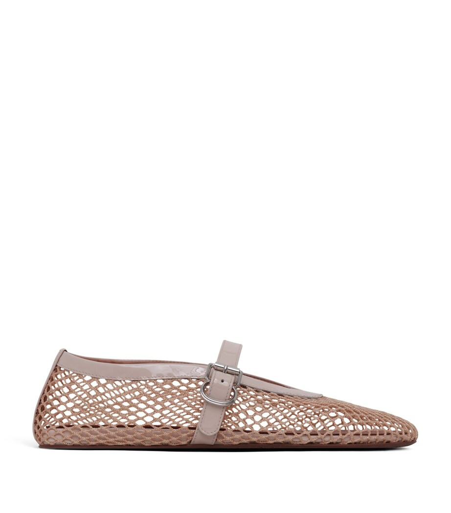Leather Mesh Ballet Flats | Harrods