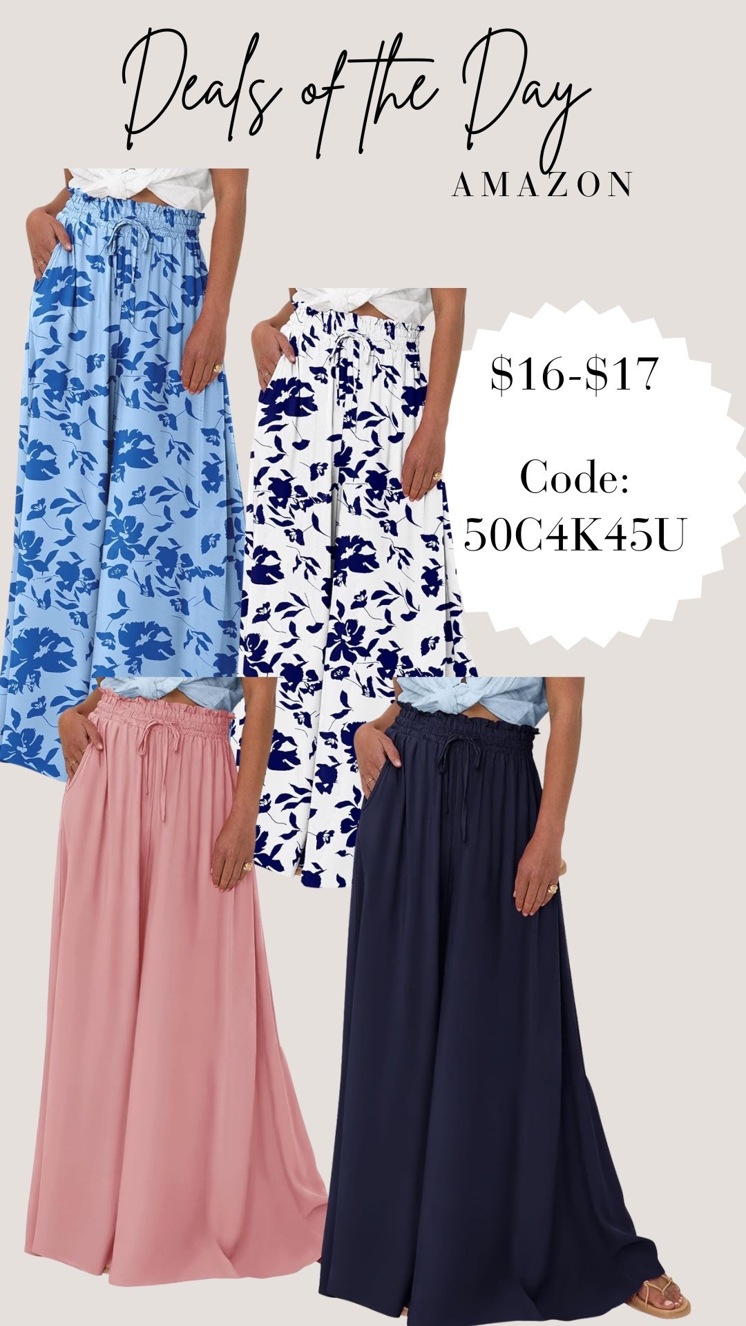 Love these palazzo pants, on major sale with coupon code!