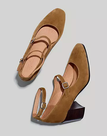 The Maddie Heeled Mary Jane in Suede | Madewell