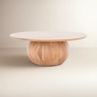 Iver Solid Wood Pedestal Coffee Table | Wayfair North America